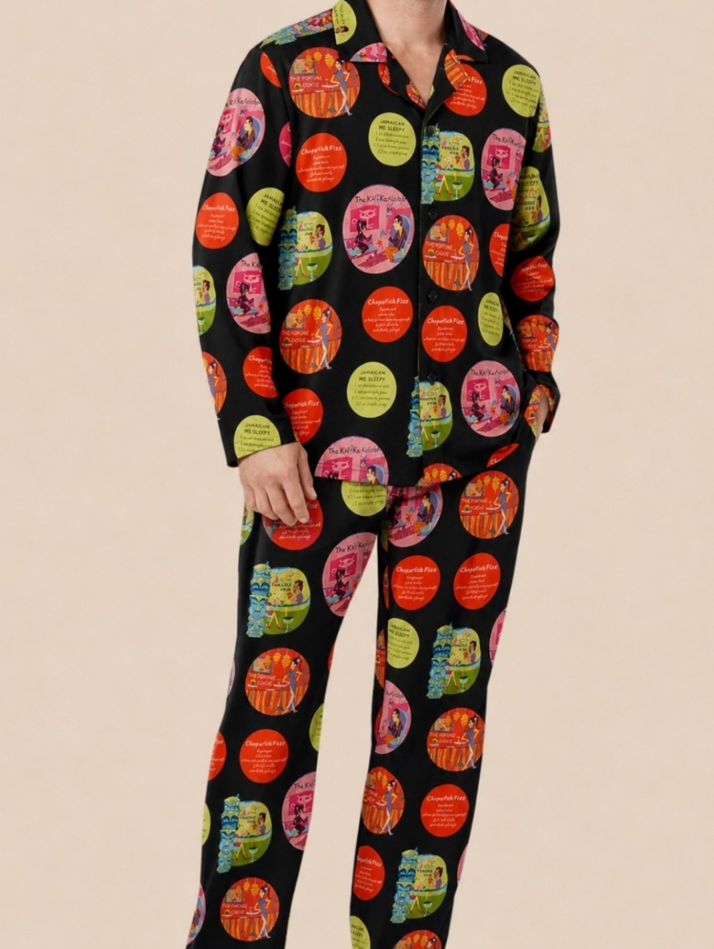 💥Rare The Cat’s Pajamas Men’s Bamboo Room Flannel Pajama Set M/S